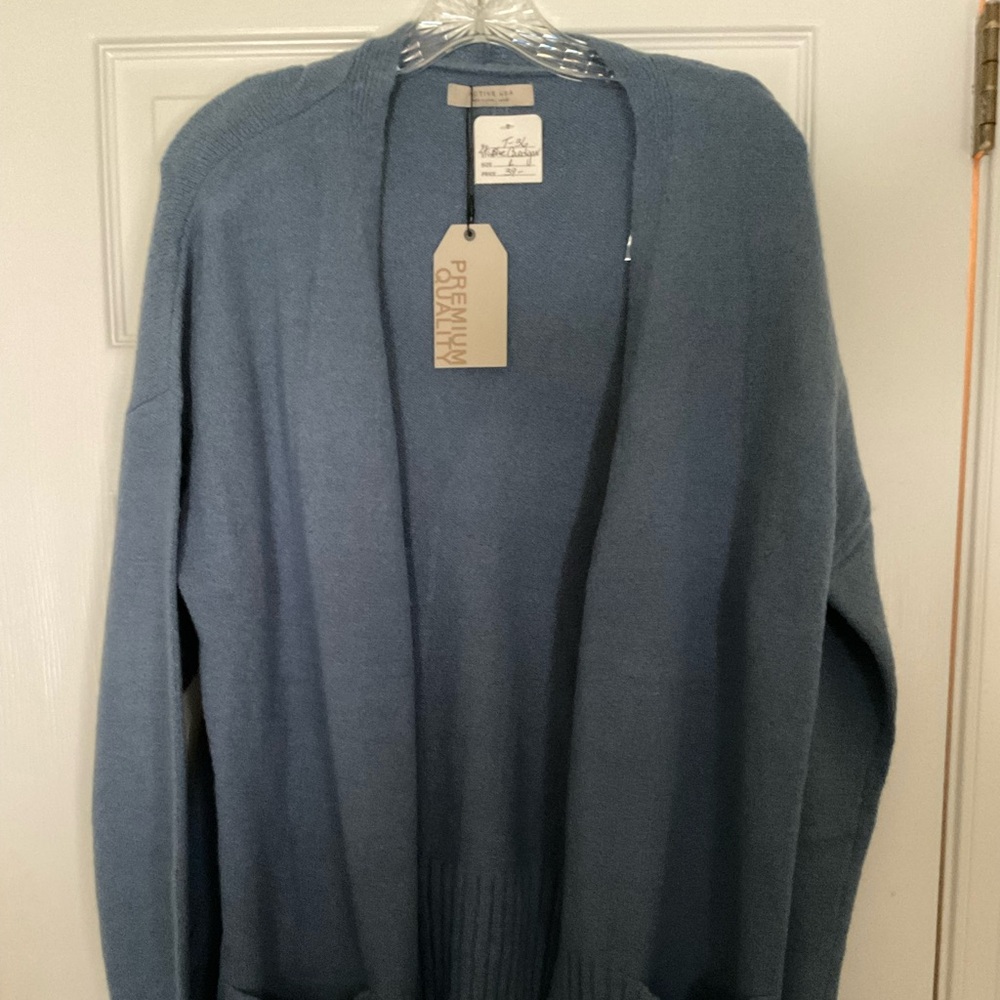 Ladies cardigan duster sweater